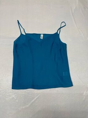 Sleek Teal Spaghetti-Strap Cami Tank Top